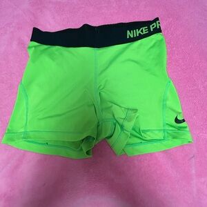 Nike Women's Neon Green Athletic Shorts